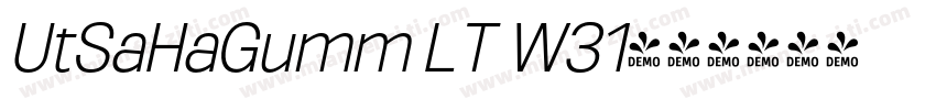 UtSaHaGumm LT W31字体转换